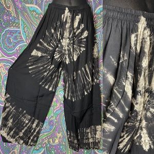 Lightweight tie dye pants - Black swirl✨ large/XL